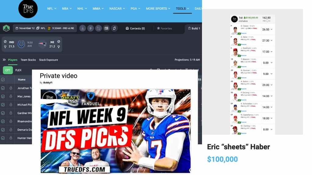 TrueDFS – Fantasy Sports with Sheets